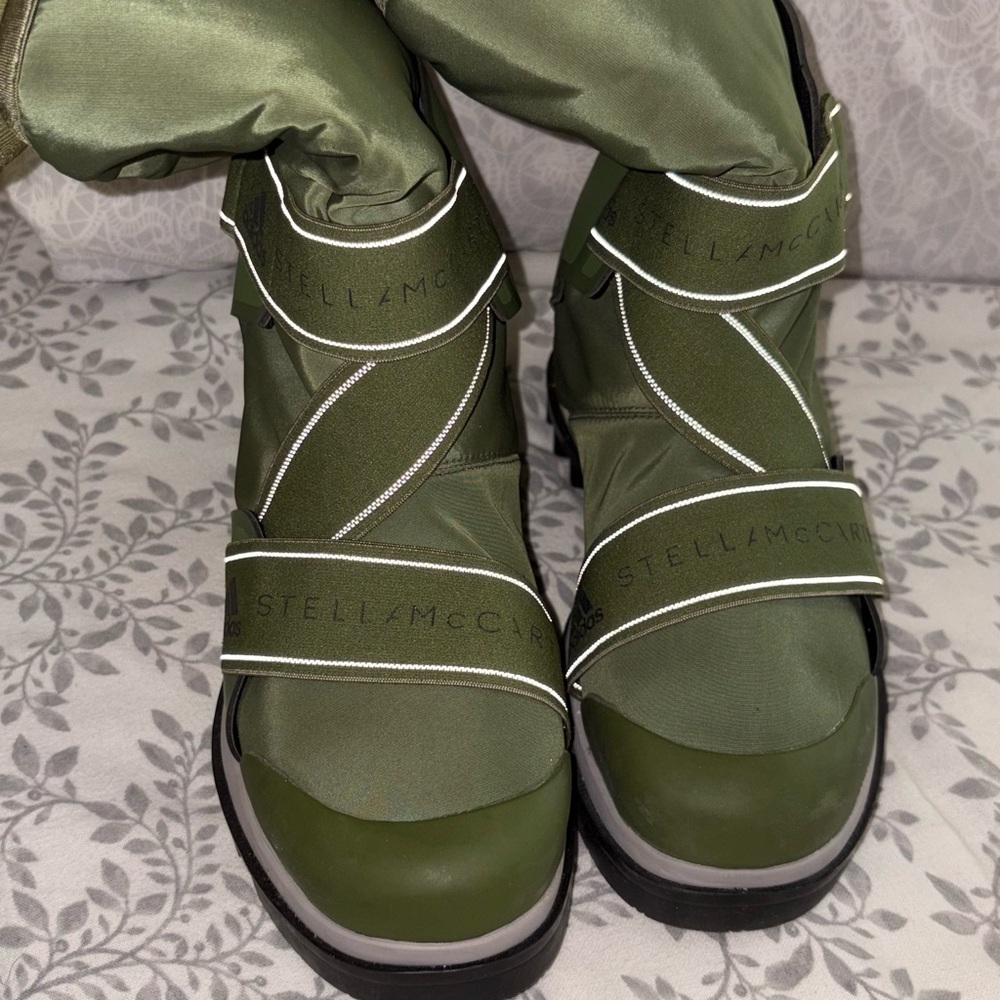 Stella McCartney Olive Green Strap Boots